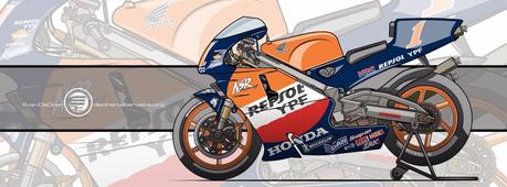 Motorcycle Art - Honda NSR 500 2000 by Evan DeCiren