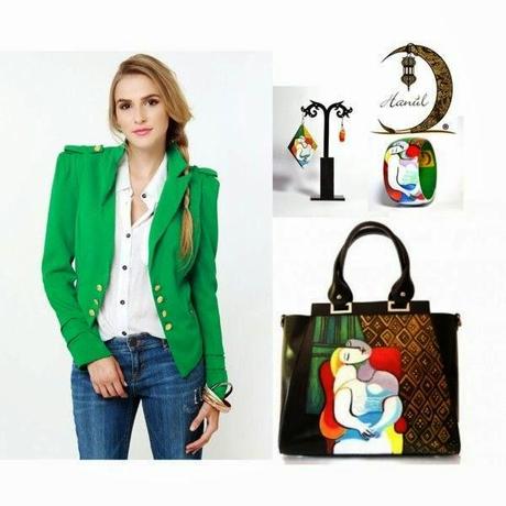 UN OUTFIT PICASSIANO! IL SOGNO DI PICASSO SU BORSA E BIJOUX: outfit targato Hanùl