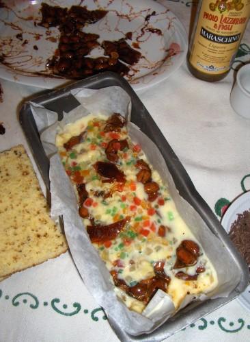 Torta di crema e pistacchi con croccante