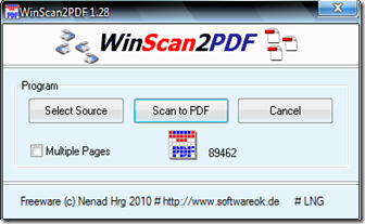 WinScan2PDF Scansionare e scannerizzare documenti e salvarli in PDF con WinScan2PDF