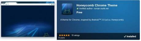 honeycomb Chrome theme Tema Android Honeycomb per Google Chrome