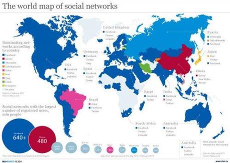 La Mappa Mondiale dei Social Network