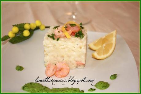 Risotto al limone e gamberetti