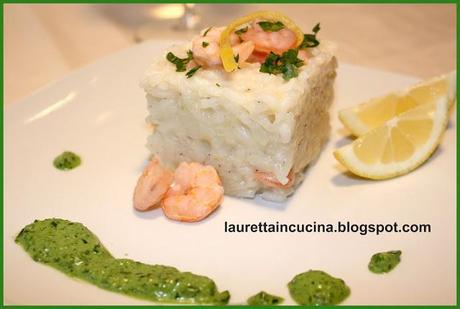 Risotto al limone e gamberetti