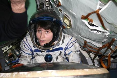 Samantha Cristoforetti in un momento dell'addestramento. Crediti ESA/NASA, disponibile su Flickr