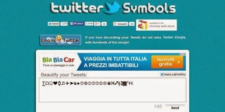 Twitter Symbols: arricchisci i tuoi Tweets con simpatici simboli