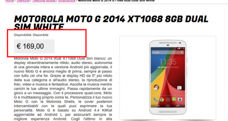 Motorola Moto G 2014 8GB XT1068 Dual Sim White   Gli Stockisti  Smartphone  cellulari  tablet  accessori telefonia  dual sim e tanto altro