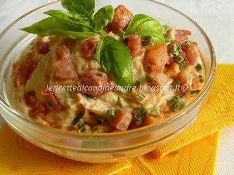 Coppette con fagioli, sugo e pancetta dolce croccante...e il premio ricevuto