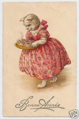 Victorian cats in clothing.