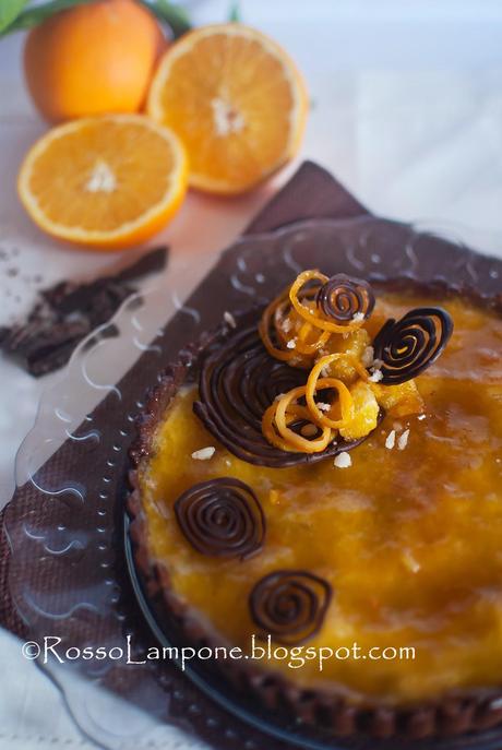 CROSTATA FRANGIPANE AL CACAO E ARANCIA