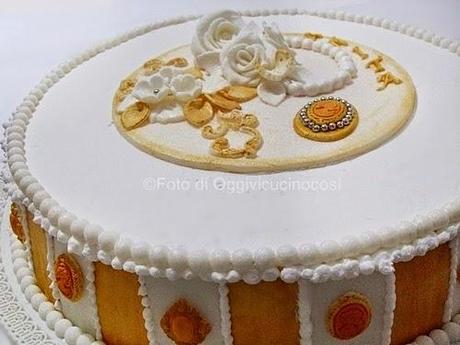 Torta compleanno stile Vittoriano per 80 anni