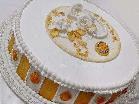 Torta compleanno stile Vittoriano per 80 anni