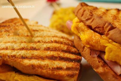 Egg Sandwich and Hash Browns