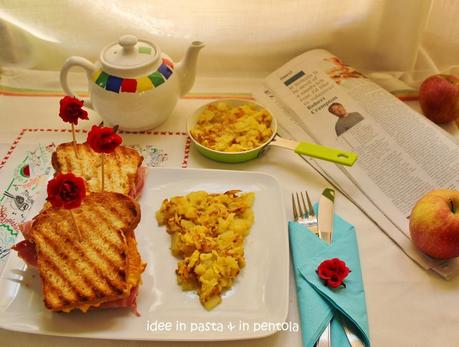 Egg Sandwich and Hash Browns