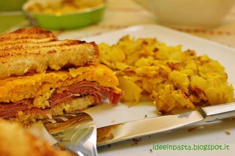 Egg Sandwich and Hash Browns