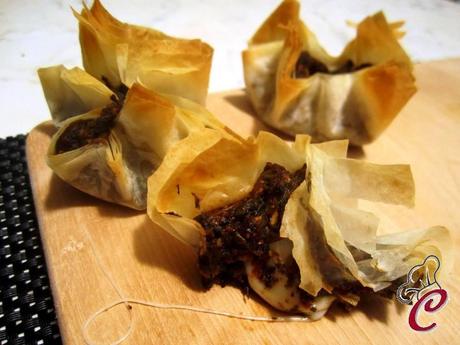 Cestini di fillo con cuore filante di spinaci: ogni cosa a suo tempo, ma.... ora siete avvisati