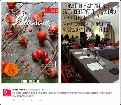 Tavoli tematici per Expo 2015 ecco Blossom zine