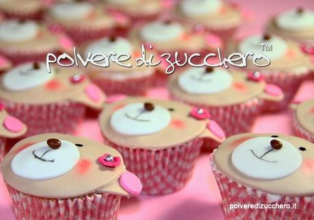 cupcake decorati pasta di zucchero bimba orsetto vendita polvere di zucchero