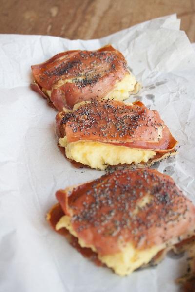 Patate con prosciutto e pecorino