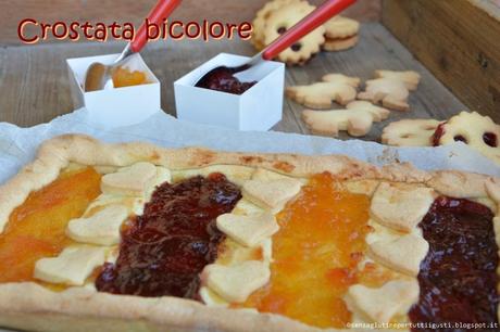 Crostata bicolore di mandorle e cannella senza glutine