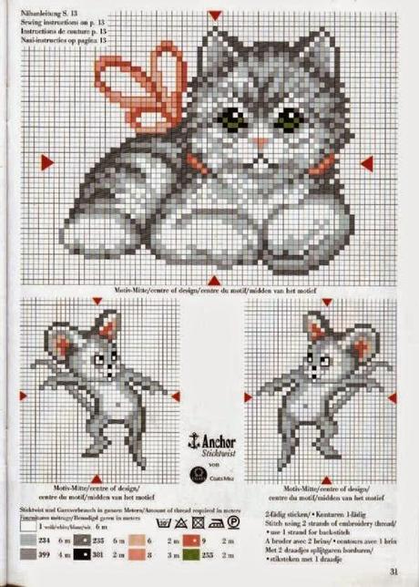 Schema puntocroce gatti