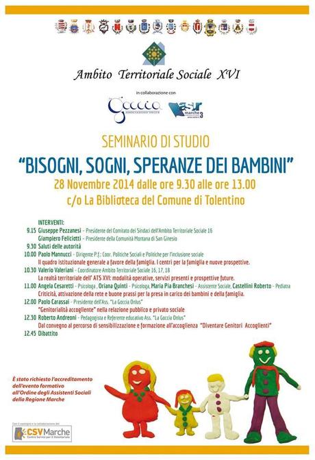 Bisogni, sogni e speranze dei bambini: seminario a Tolentino (Mc)