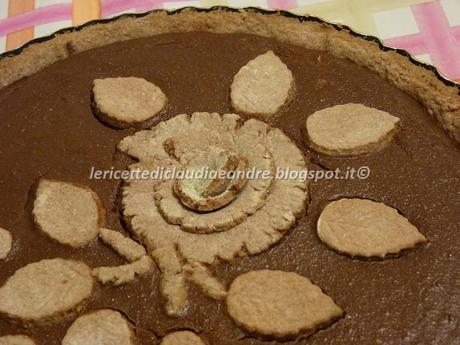 Crostata, pere, cioccolato, ricotta e aroma di mandorle