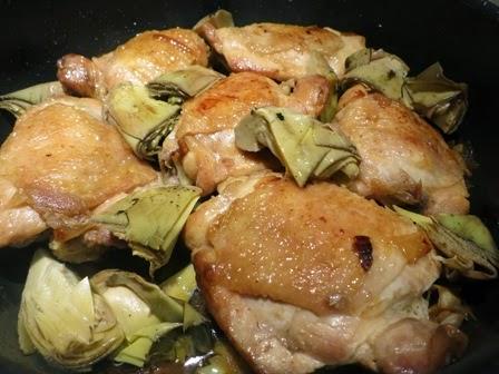 Pollo e carciofi grigliati