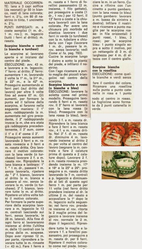 Lavori a maglia: Scarpine di lana