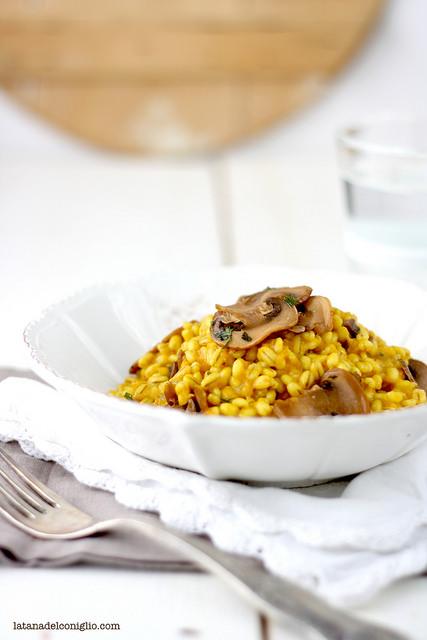 orzotto alla zucca con champignon2