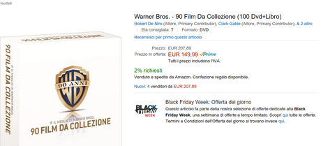 Offerta Black Friday Week: cofanetto da 90 film da collezione scontato a 149 euro (anche Blu-Ray)