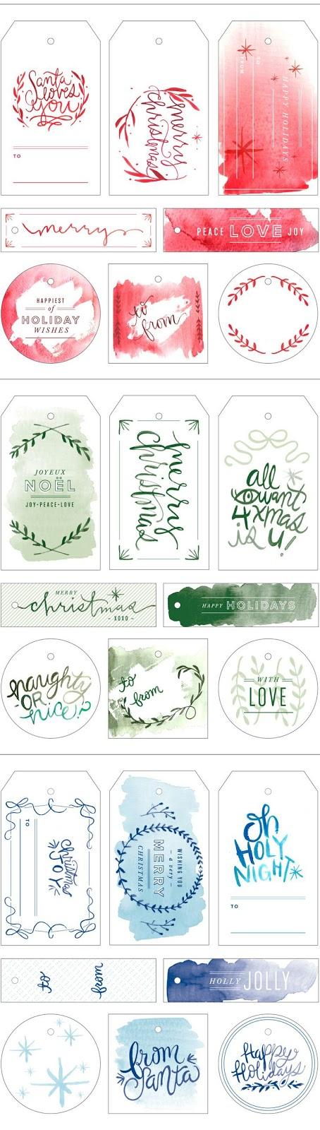 Christmas Tags Free Printables.