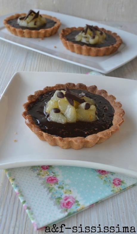 crostatine cioccolato e pere