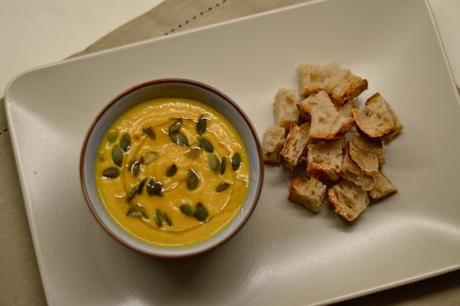 crema di zucca con crutons