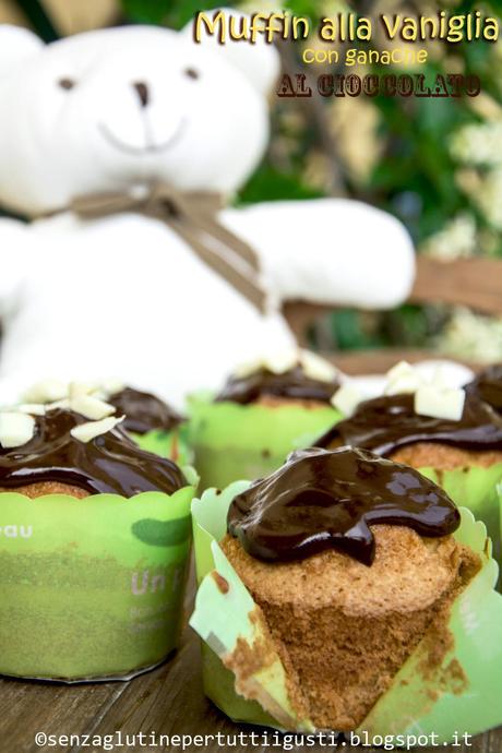 Muffin alla vaniglia senza glutine con copertura al cioccolato (con Bimby)