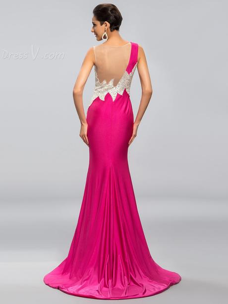 dressv.com SUPPLIES Alluring Sexy See-through Sheer V Neck Mermaid Long Evening Dress  Evening Dresses 2015 (2)