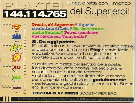 PLAYTEL: QUANDO LA PLAY PRESS TI OFFRIVA LA POSSIBILITÀ DI CHIACCHIERARE CON IL TUO EROE PREFERITO!