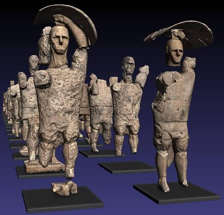 Le statue di Mont’e Prama in 3D al museo Pigorini di Roma