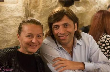 Anton Giulio Grande con la giornalista Grazia Pitorri