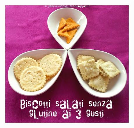 Biscotti salati senza glutine ai 3 gusti