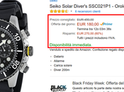 Offerta Black Friday Week: orologio Seiko Solar Diver's SSC021P1 scontato euro