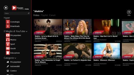 Hyper for YouTube: il miglior client YouTube per PC, Tablet e Convertibili con Windows 8.1 Cattura di schermata (7)