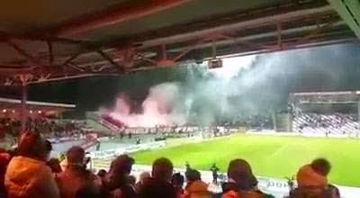 (VIDEO)Pyro AUE vs. UNION BERLIN, 28.11.2014