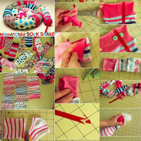 Riciclo calzini colorati- Come fare pupazzi riciclando calzini- Upcycle socks DIY