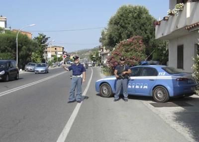 polizia-posto blocco