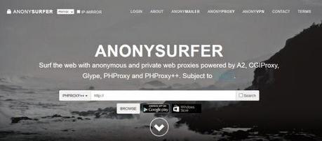 AnonySurfer: navigare sul web in forma anonima