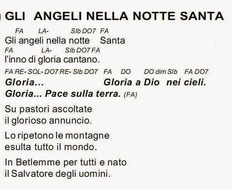 Gli angeli nella notte santa (testo, accordi e file musicale)