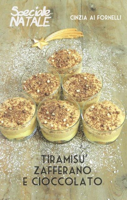 Tiramisù zafferano e cioccolato