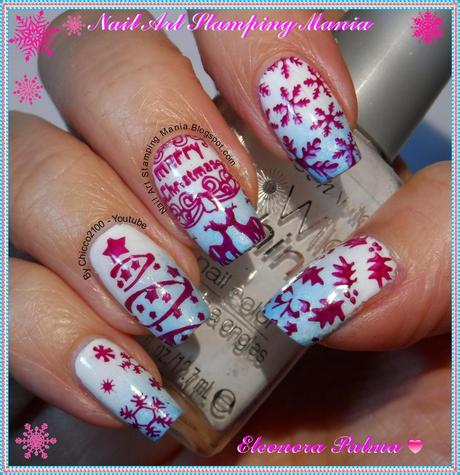 Christmas Manicure With CiciandSisi Merry Christmas Plate
