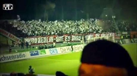 (VIDEO)FC Union Berlin's Fans Pyroshow vs Aue 28.11.2014 #‎thisisfootball‬